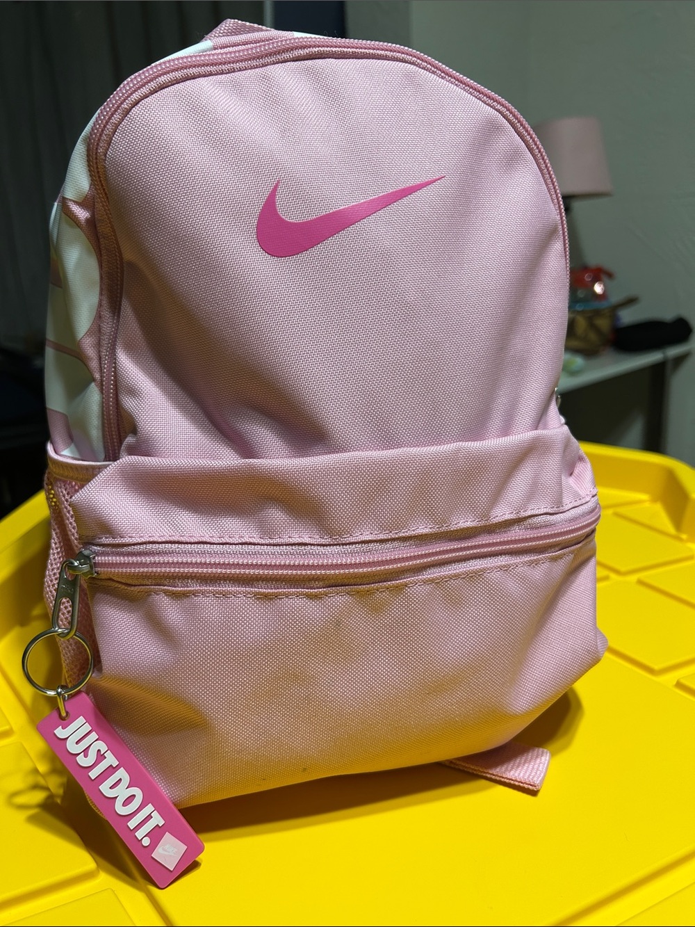 Nike Pink Small Girls' Backpack with Swoosh